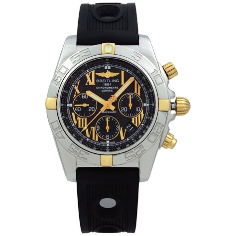 breitling chronomat 18k gold steel black|breitling stainless and yellow gold.